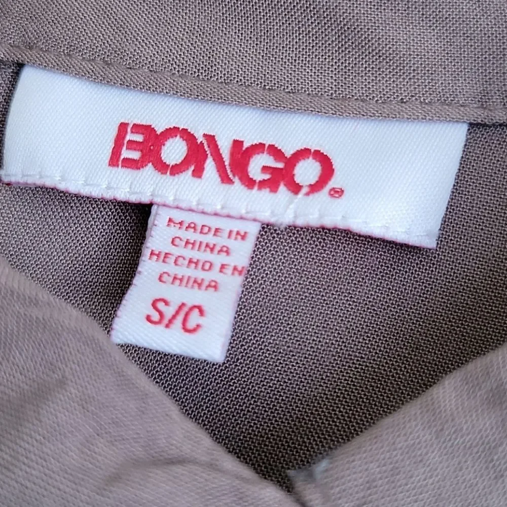 BONGO blause collar with buttons size S/C brown - Picture 8 of 12